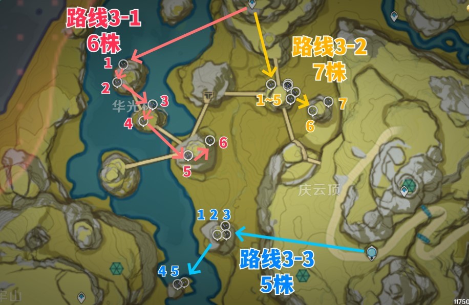 《原神》4.2版本琉璃袋采集路线整理 白术突破材料收集攻略_区域3-华光林