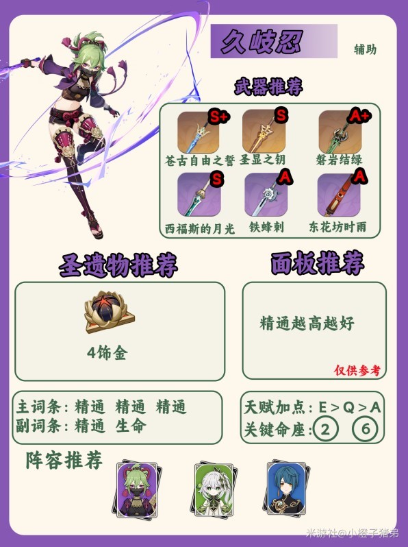 《原神》4.2久岐忍一图流与鸣草收集路线 - 第2张