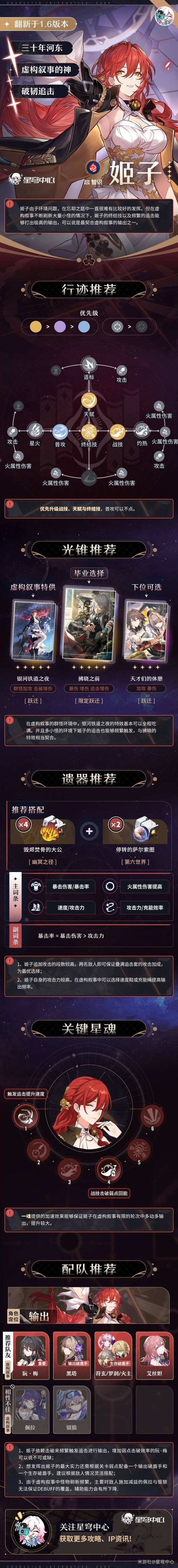 《崩坏星穹铁道》姬子一图流培养指南 姬子装备怎么搭配 - 第1张