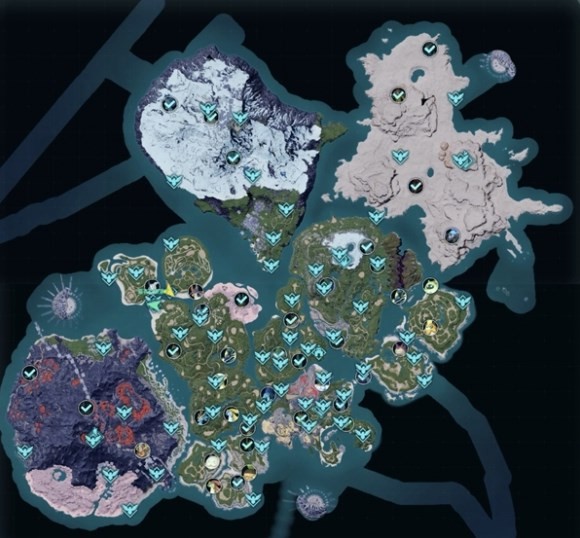 《幻兽帕鲁》全地图点位一览 幻兽帕鲁地图点位有哪些 - 第1张