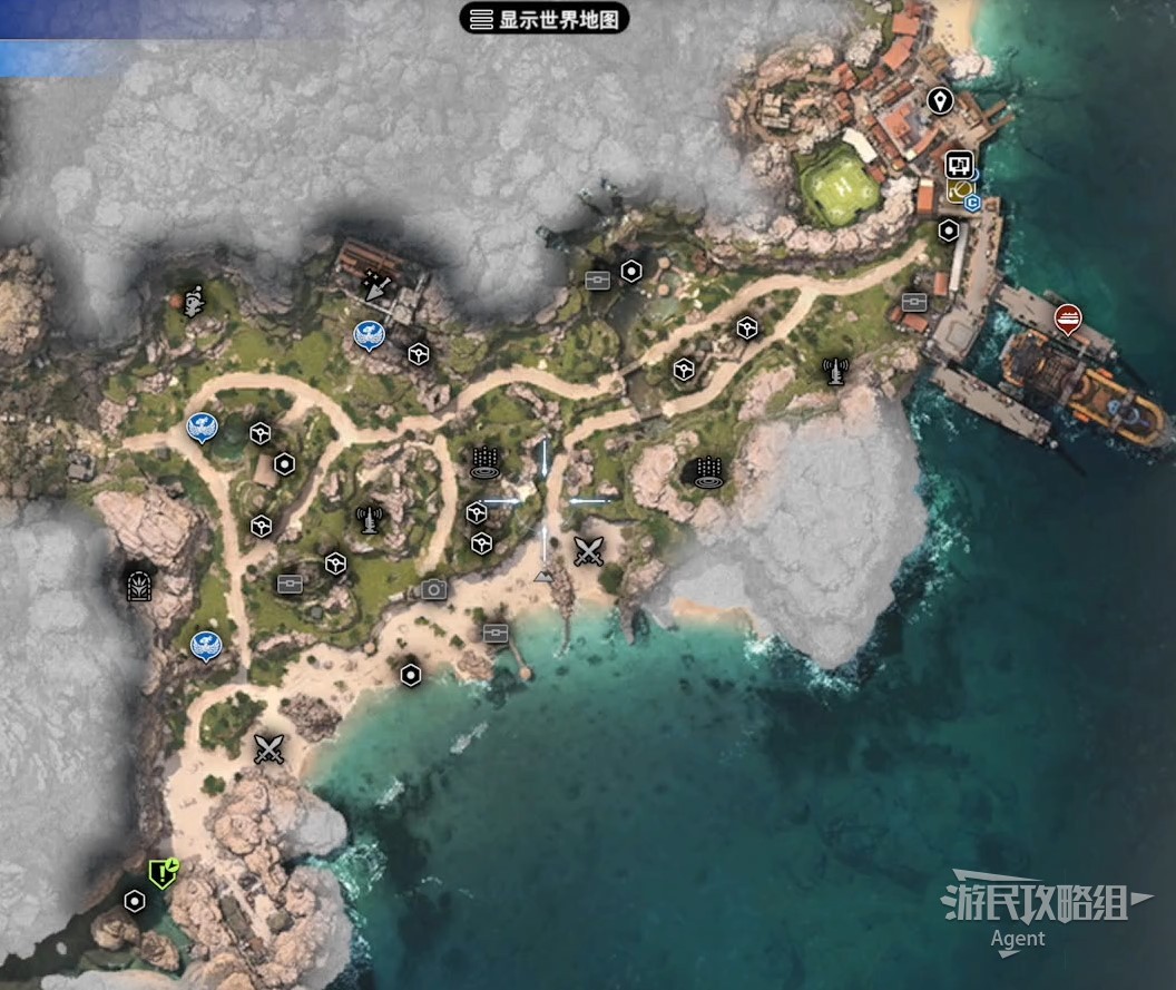 《最終幻想7重生》圖文攻略 全支線委託及地圖探索圖文攻略_科雷陸地區全地圖（不含沙漠） - 第1張