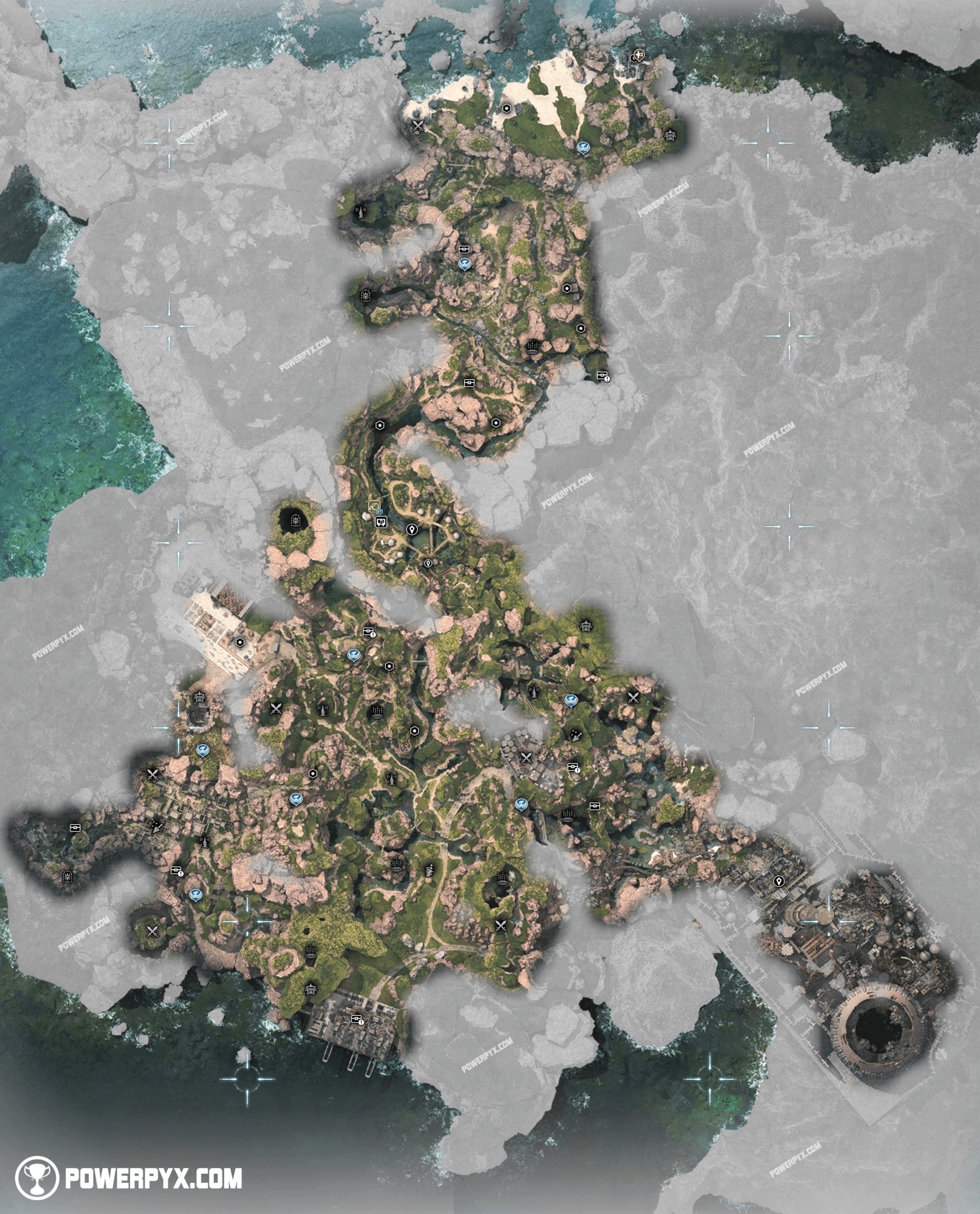 《最終幻想7重生》高清大地圖一覽 全區域世界報告+傳送點位地圖_貢加加 - 第1張