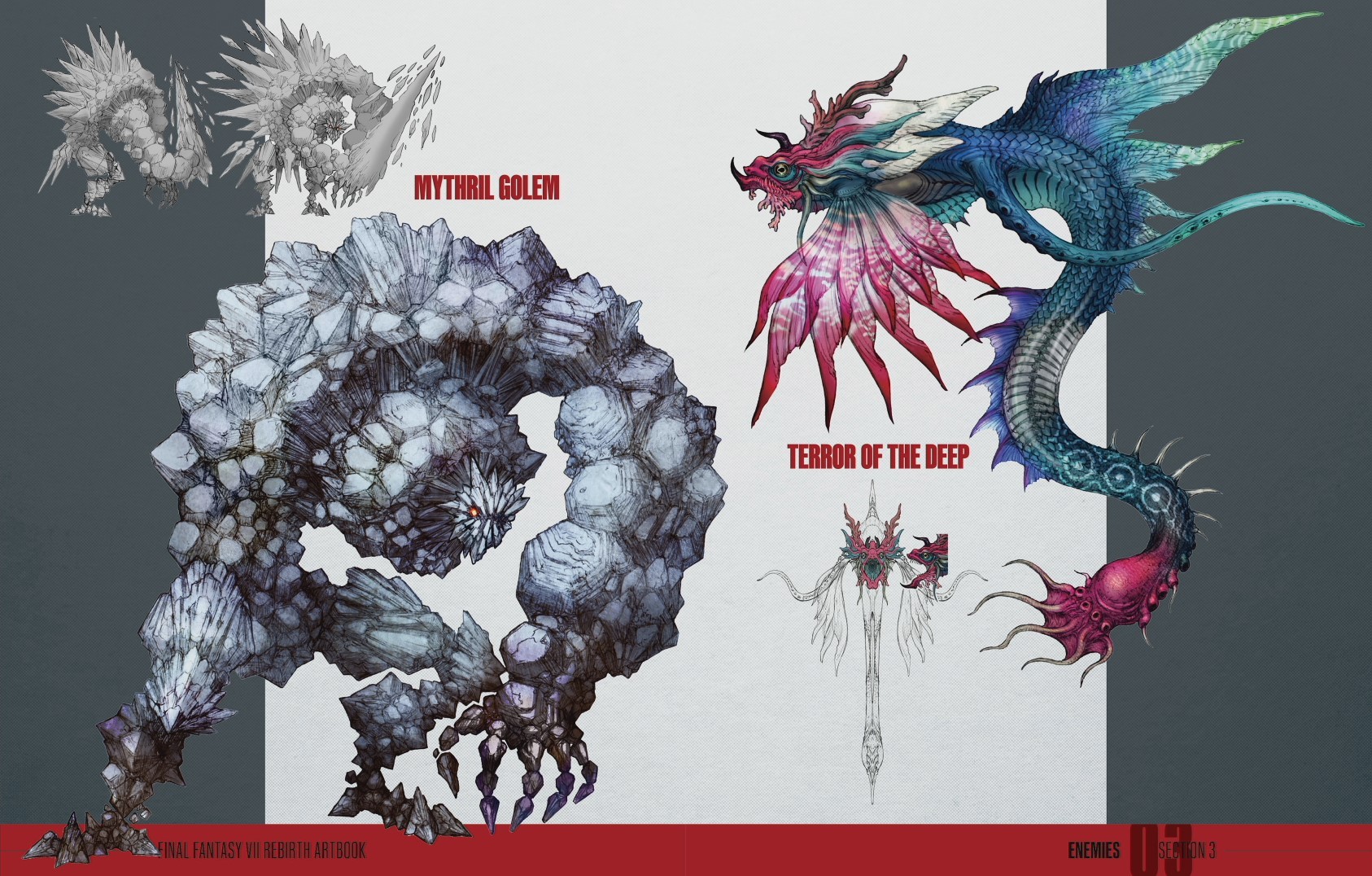 《最终幻想7重生》艺术设定集分享_敌人魔物 - 第8张