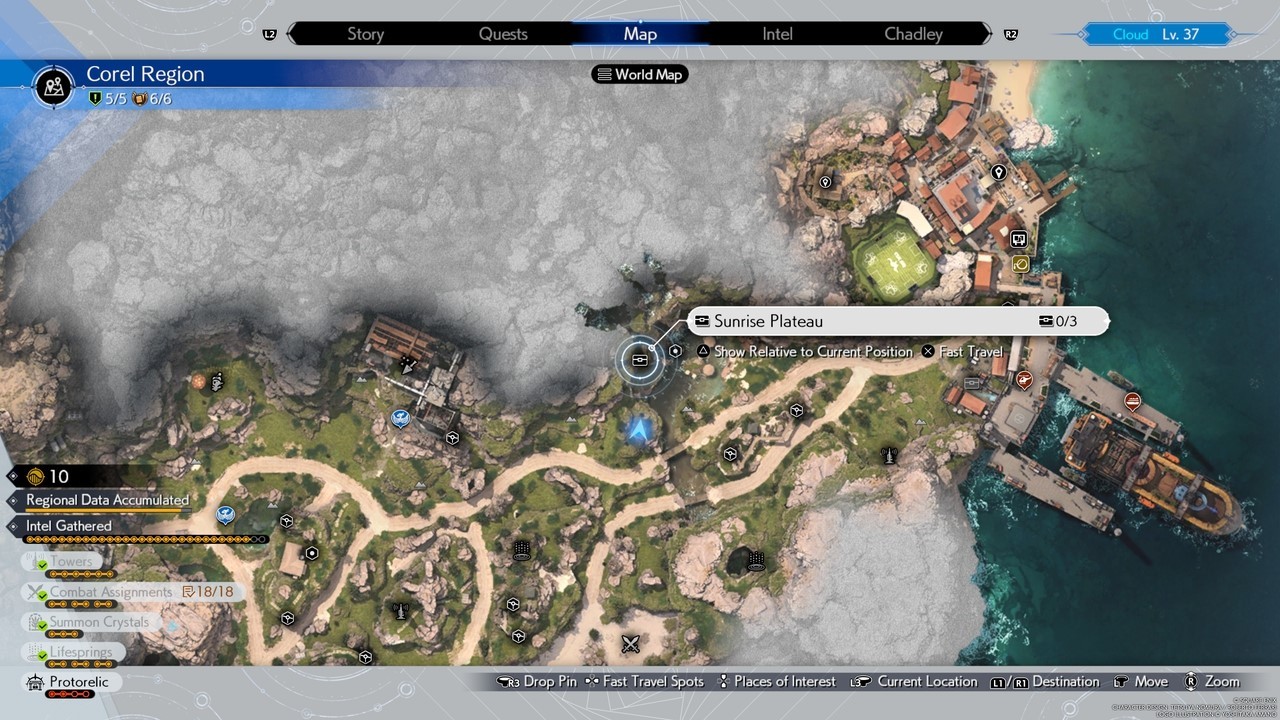《最終幻想7重生》全區域寶藏點隱藏寶箱位置一覽 大世界隱藏寶箱在哪_科雷陸（海岸） - 第5張