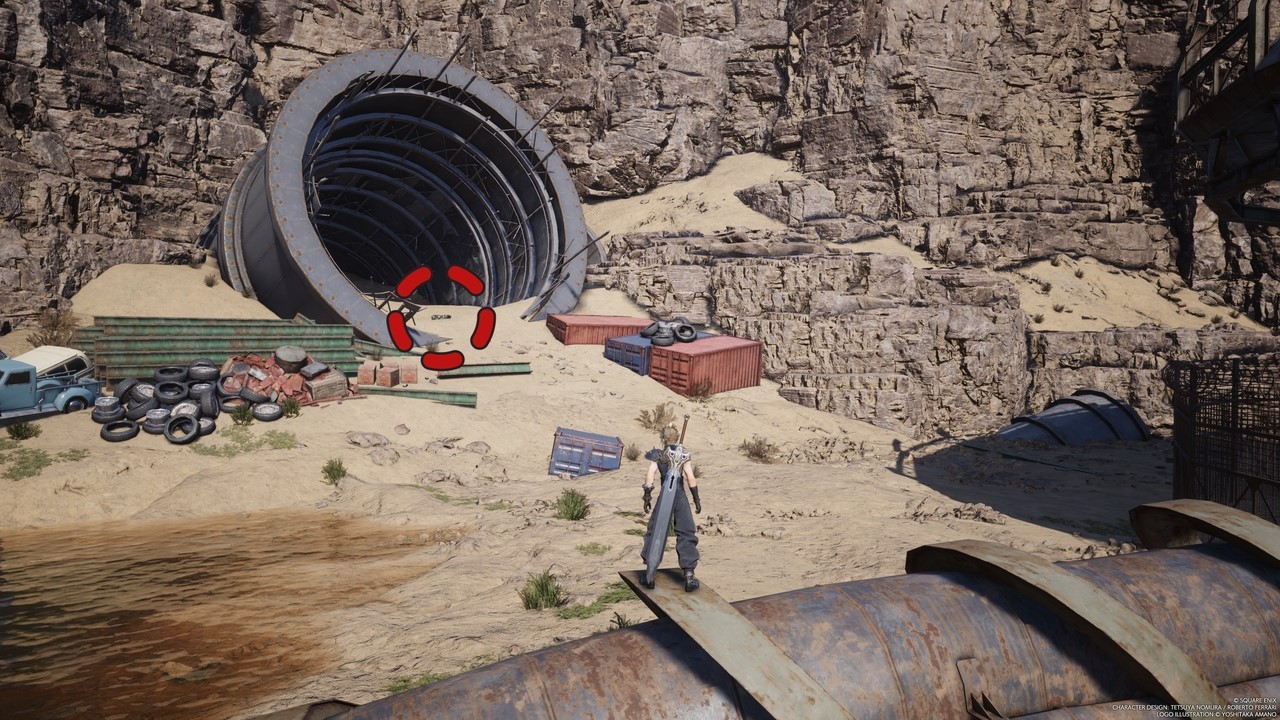 《最終幻想7重生》全區域寶藏點隱藏寶箱位置一覽 大世界隱藏寶箱在哪_科雷陸（沙漠） - 第3張