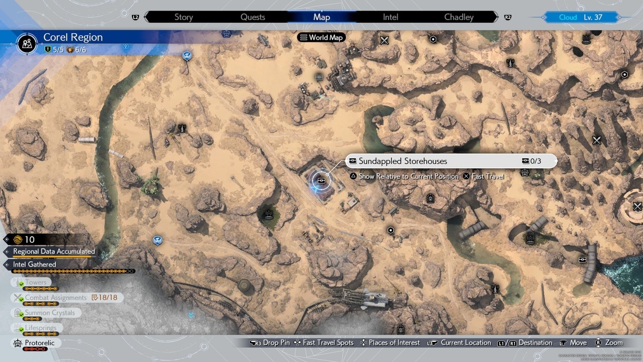 《最終幻想7重生》全區域寶藏點隱藏寶箱位置一覽 大世界隱藏寶箱在哪_科雷陸（沙漠） - 第8張