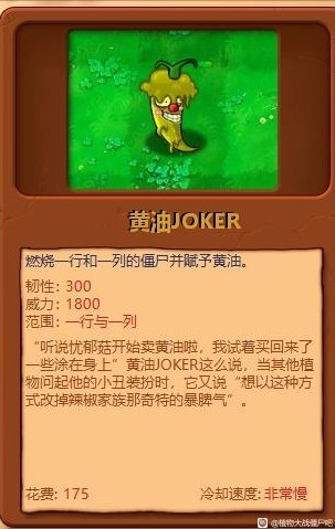 《植物大戰殭屍雜交版》全植物綜合評分_黃油JOKER