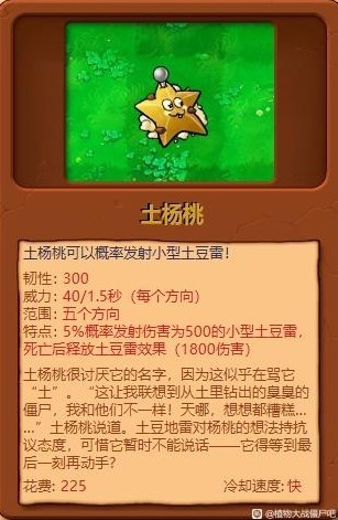 《植物大战僵尸杂交版》全植物综合评分_土杨桃 - 第1张