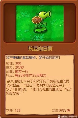 《植物大战僵尸杂交版》全植物综合评分_豌豆向日葵 - 第1张