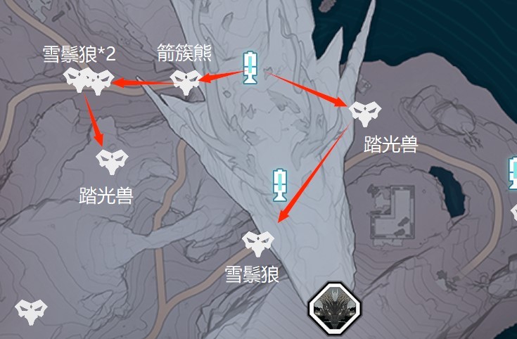 《鸣潮》1.1乘霄山Cost3声骸点位分享 乘霄山Cost3声骸刷取路线 - 第11张