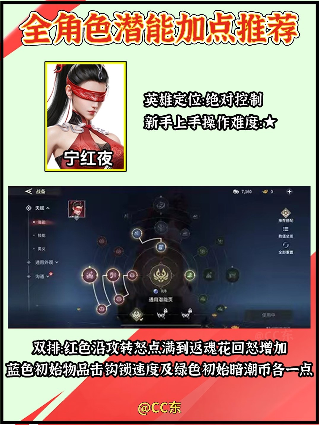 《永劫无间手游》全角色潜能加点推荐_宁红夜 - 第2张