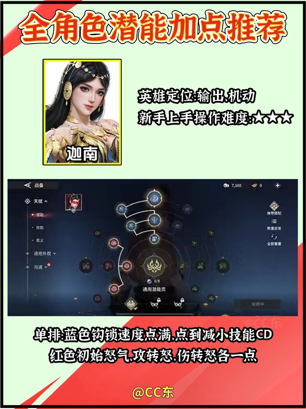 《永劫无间手游》全角色潜能加点推荐_迦南