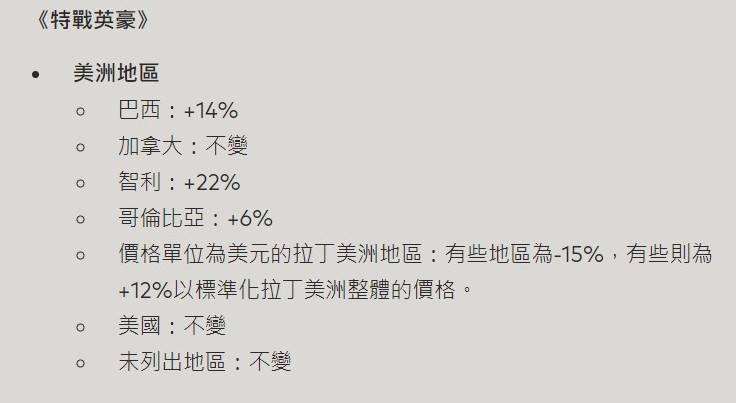 《無畏契約》國際服充值比例調整一覽