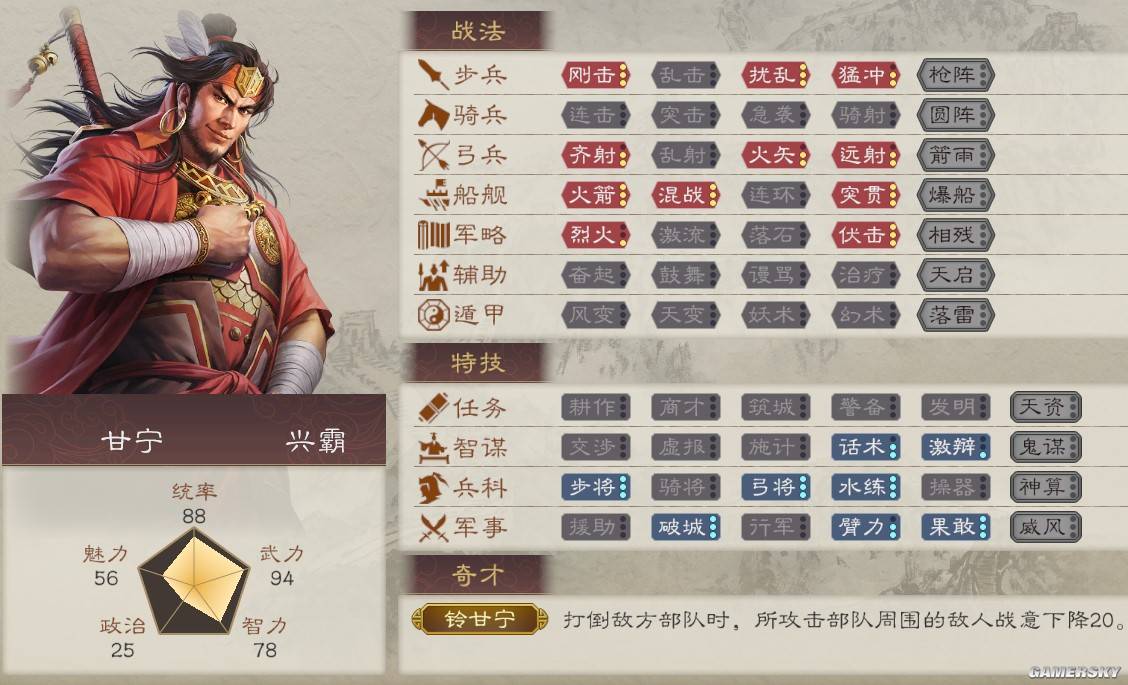 《三国志8重制版》武将排名TOP20 武将五维属性数据一览_武力前20排名 - 第9张