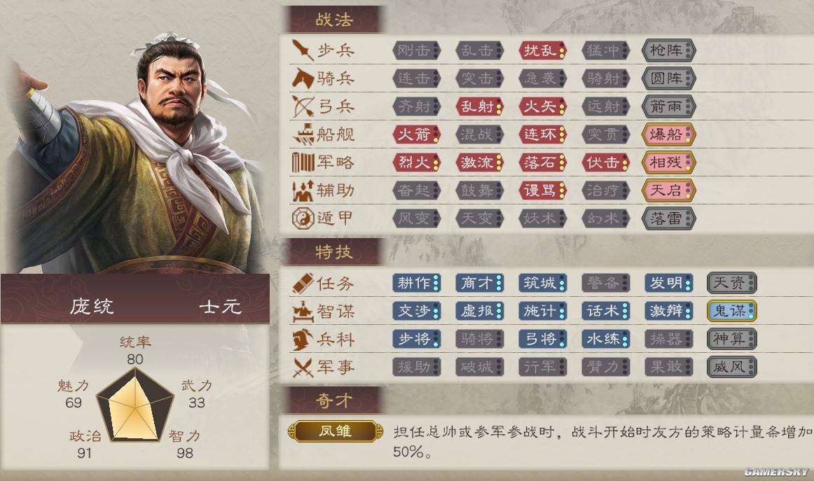 《三国志8重制版》武将排名TOP20 武将五维属性数据一览_智力前20排名 - 第3张