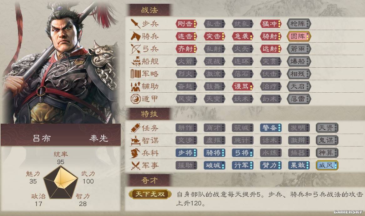 《三国志8重制版》武将排名TOP20 武将五维属性数据一览_统率前20排名 - 第6张