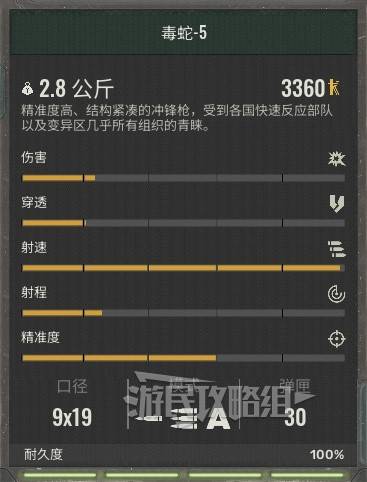 《潜行者2》武器数据图鉴 潜行者2武器属性一览_毒蛇-5 - 第1张