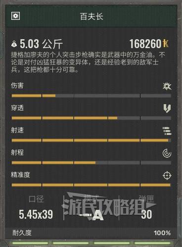《潜行者2》武器数据图鉴 潜行者2武器属性一览_百夫长
