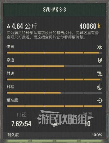 《潜行者2》强力武器排名及获取方法 好用武器怎么获得_推荐理由及获取-SVU-MK S-3