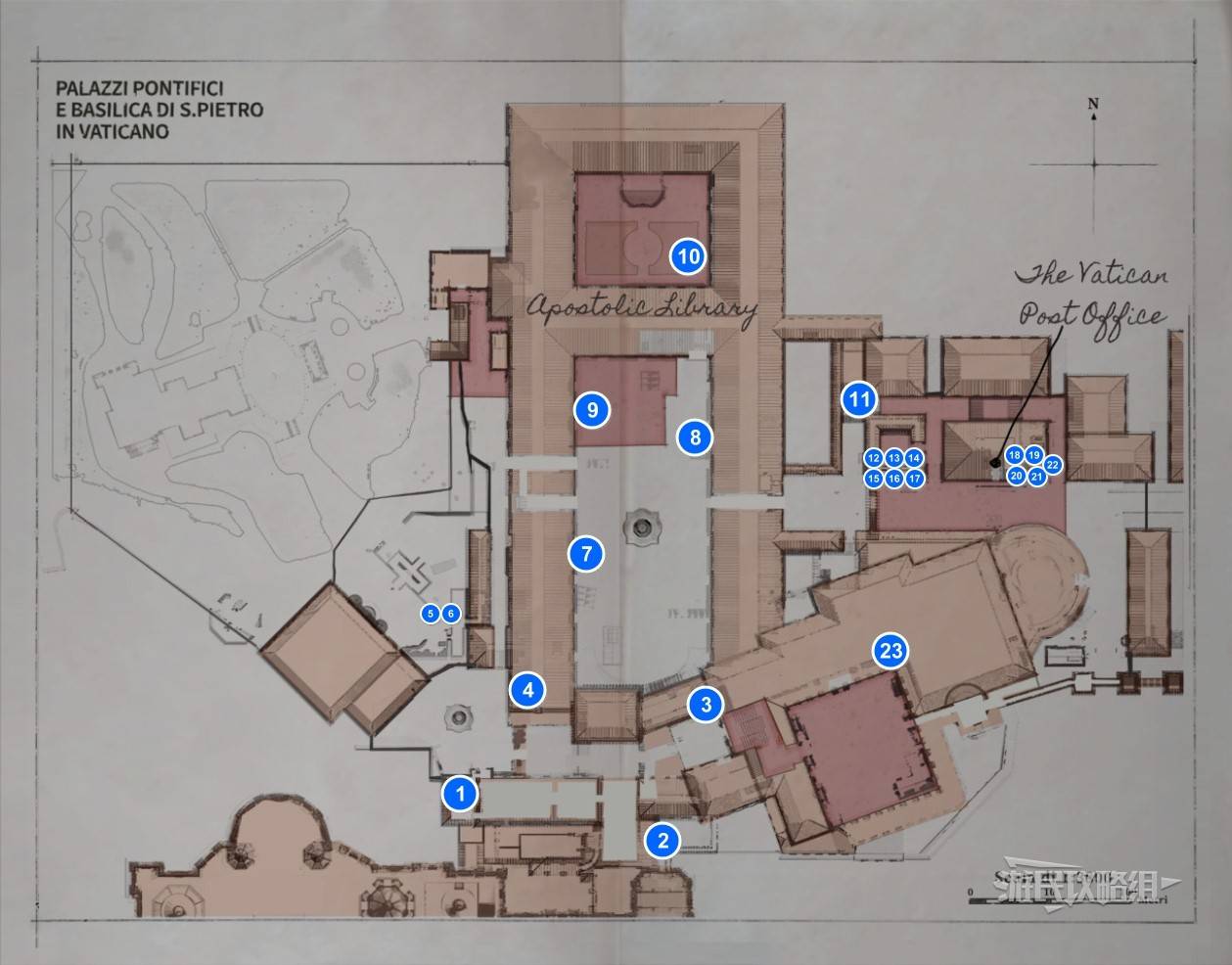 《夺宝奇兵古老之圈》梵蒂冈全收集地图 梵蒂冈地图点位一览 - 第3张