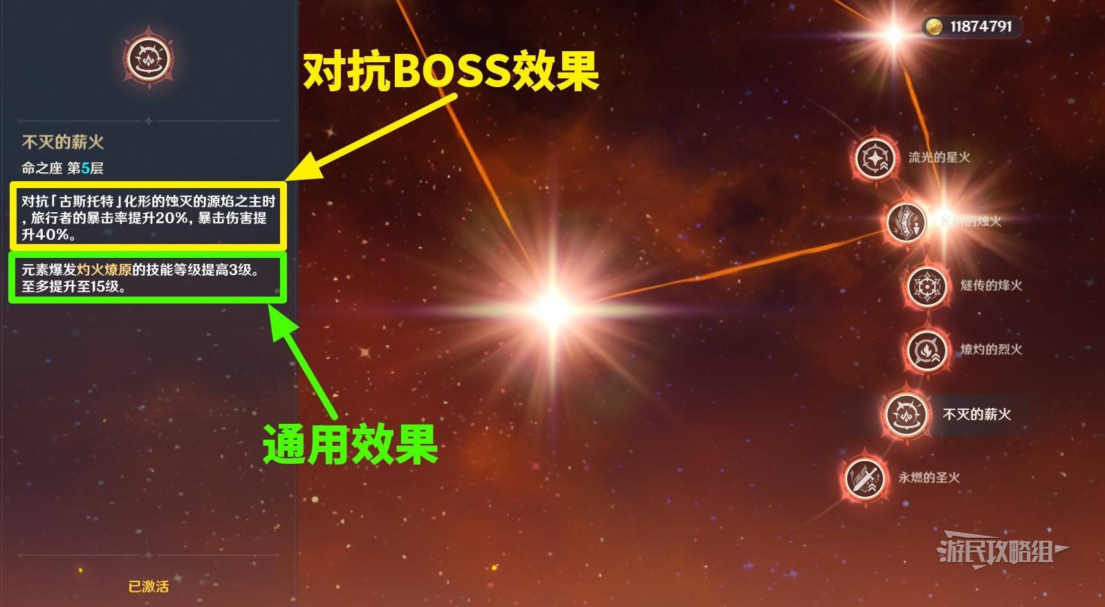 《原神》灼燃的燧原矿作用及使用方法 火主命座效果怎么解锁