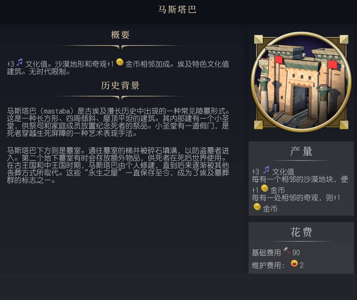 《文明7》马斯塔巴介绍 文明7马斯塔巴有什么作用 - 第1张