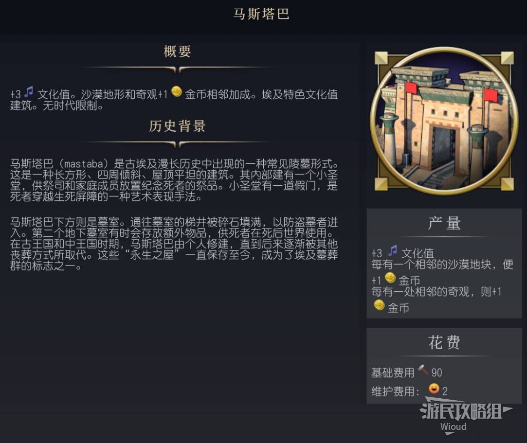 《文明7》百科全书手册 百科一览_建筑-马斯塔巴 - 第1张