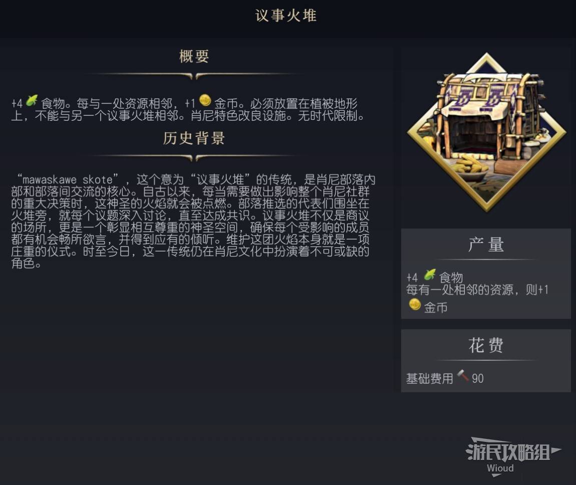 《文明7》百科全书手册 百科一览_改良设施-议事火堆 - 第1张