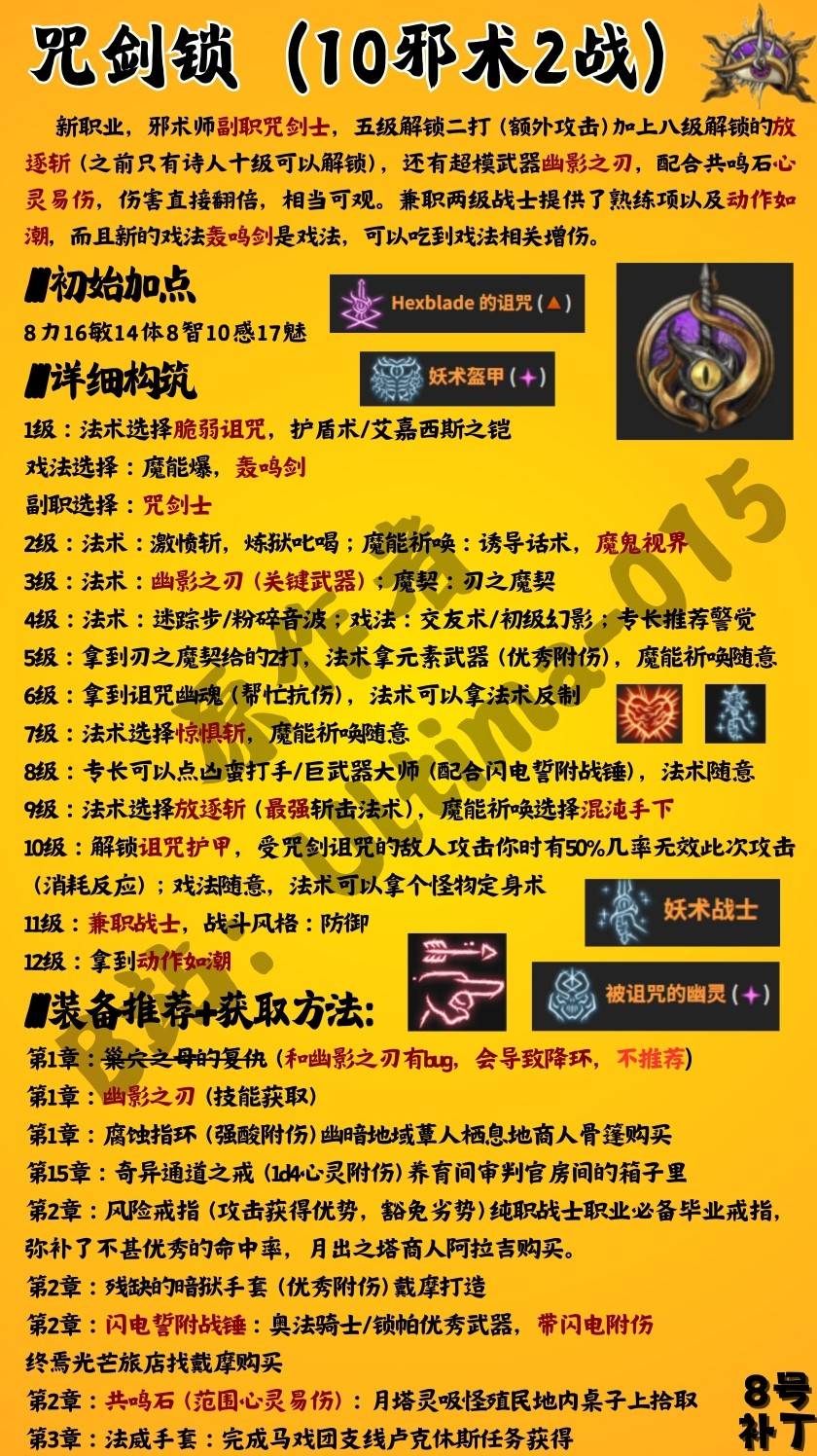《博德之门3》咒剑锁BD构筑推荐 - 第1张