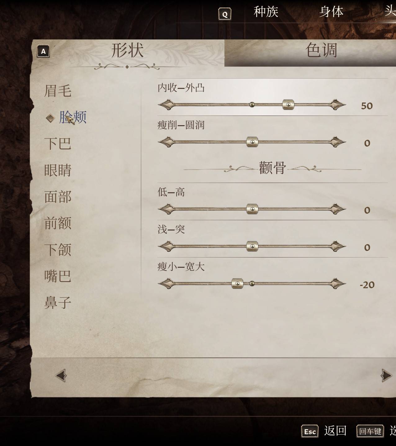 《上古卷轴4重制版》各种族女角色捏脸分享_木精灵 - 第3张