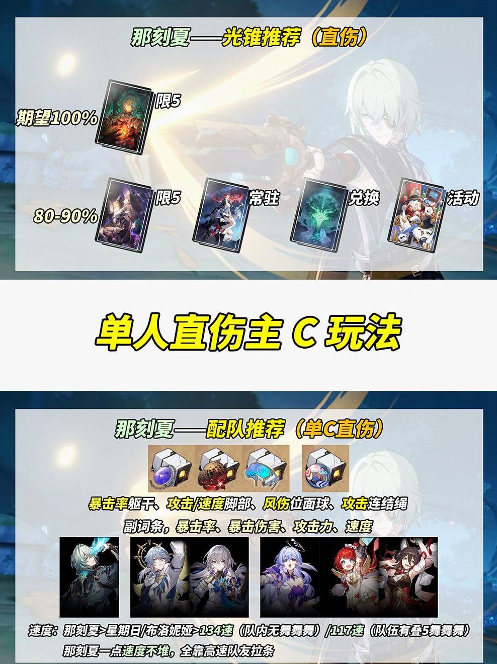 《崩坏星穹铁道》主C那刻夏出装配队攻略 主C那刻夏强度如何 - 第10张