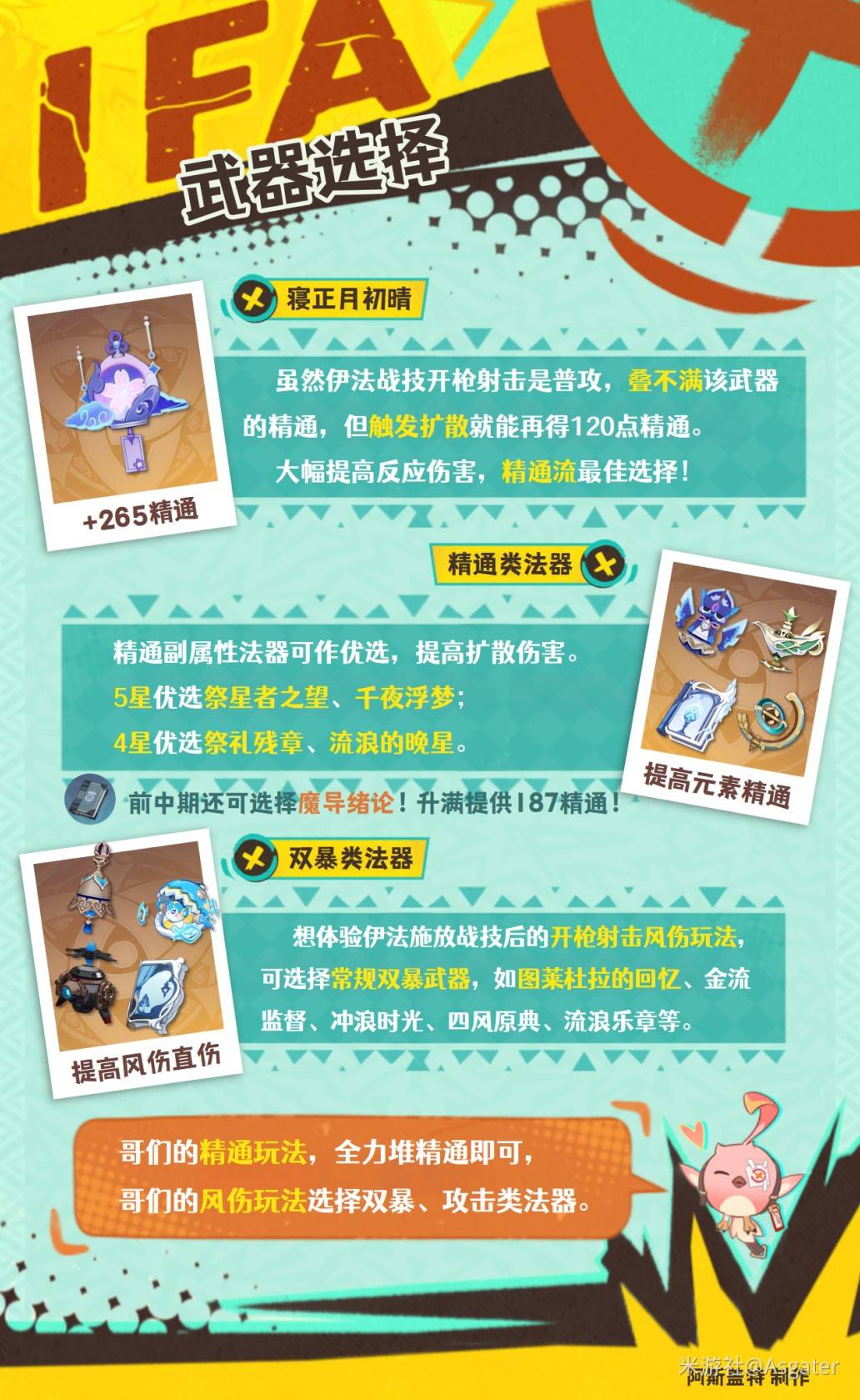 《原神》伊法全方位养成攻略 伊法技能机制及出装配队参考_武器选择