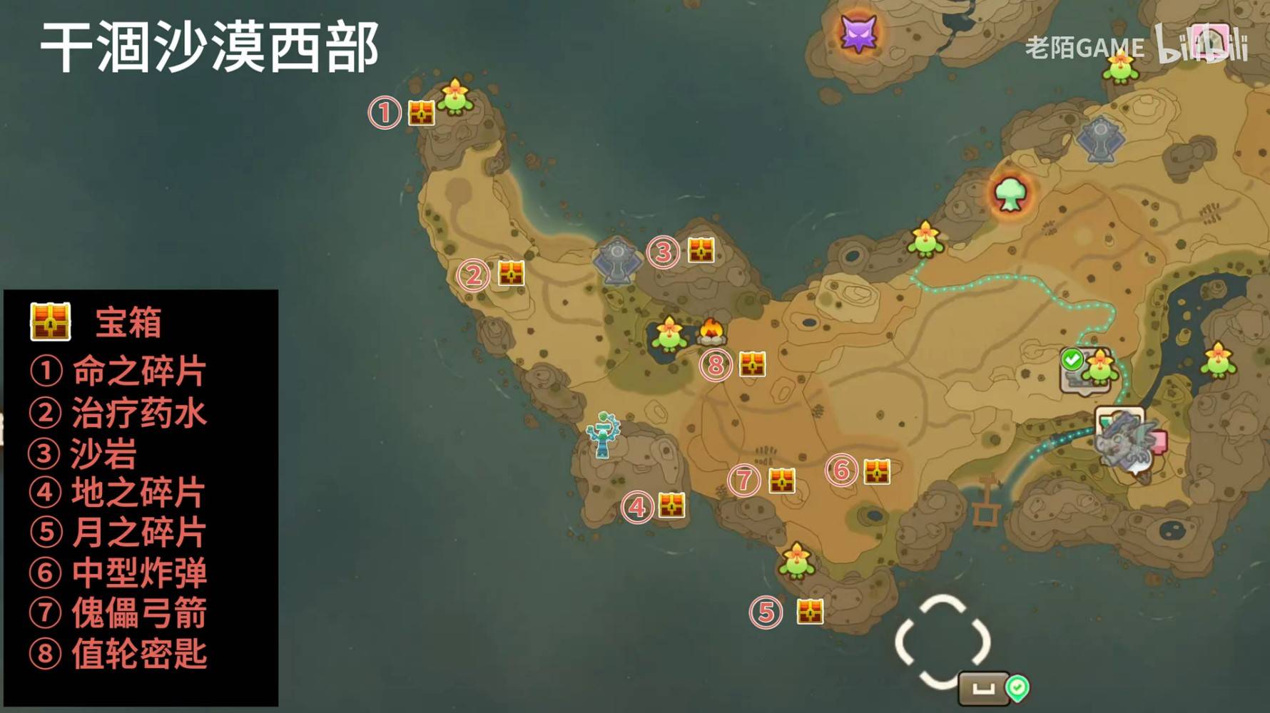 《幻想生活i转圈圈的龙和偷取时间的少女》全地图收集指南 宝箱、木叶灵位置一览 - 第1张