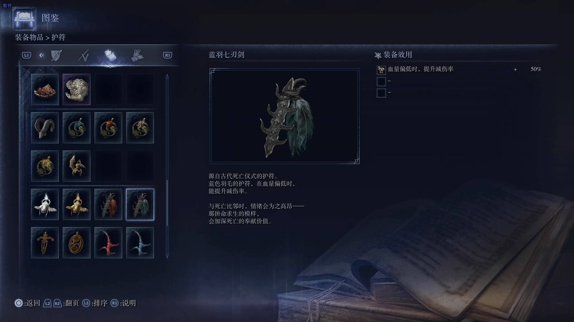 《艾爾登法環黑夜君臨》護符圖鑑 全護符效果一覽_藍羽七刃劍