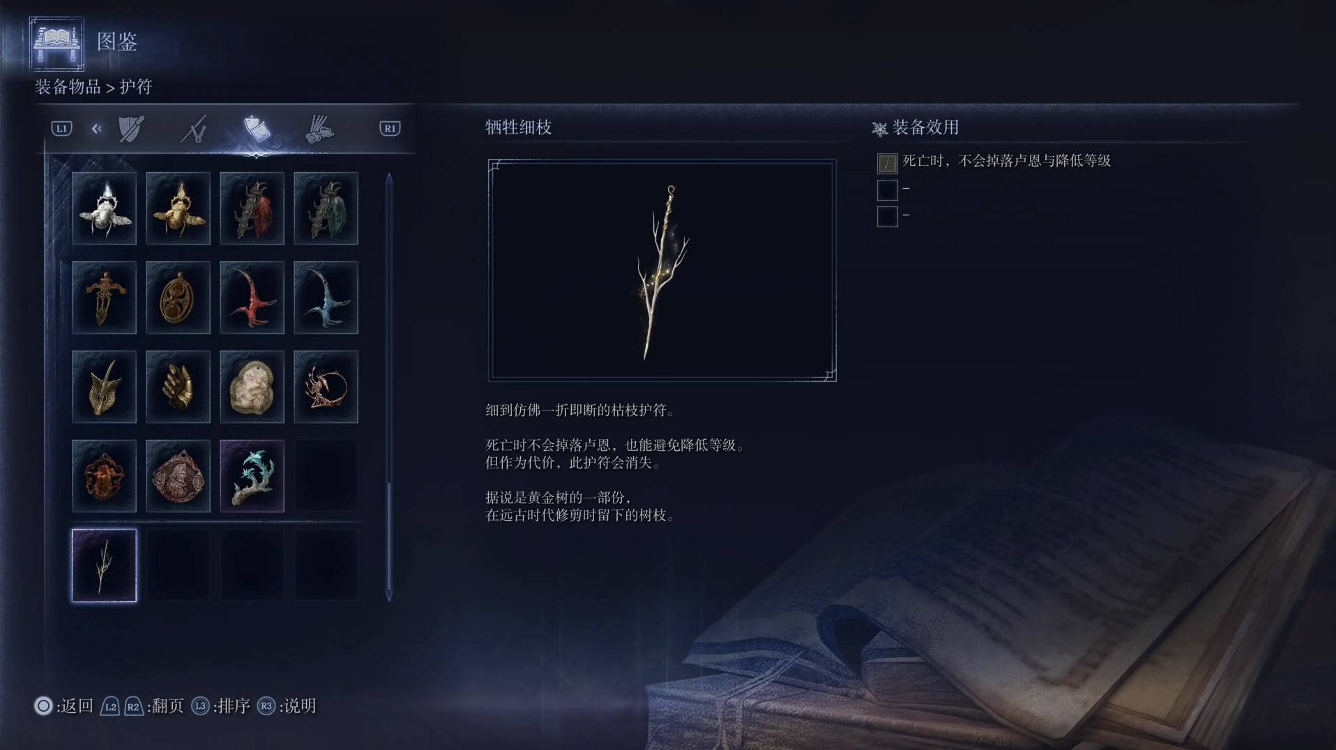 《艾尔登法环黑夜君临》护符图鉴 全护符效果一览_牺牲细枝