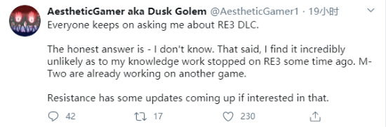 传闻：《生化危机3：重制版》可能无DLC 开发组已转向其他游戏