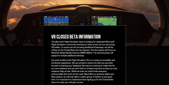 《微软飞行模拟》将测试VR版 参加测试最低配置GTX1080显卡、16GB内存