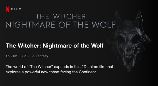 《巫师》衍生动画《狼的噩梦》时长曝光：1小时21分