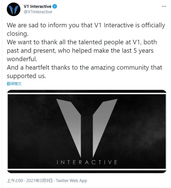 科幻FPS《分离》开发商V1 Interactive工作室关闭 游戏好评率60%