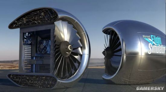 Xbox法国推出《微软飞行模拟》主题PC机箱福利 涡轮发动机造型