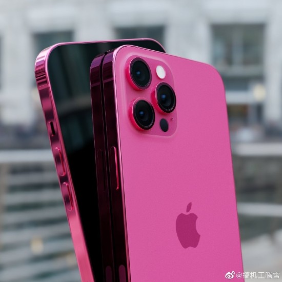 iPhone 13“玫瑰粉”上手图曝光：小刘海+通体粉色