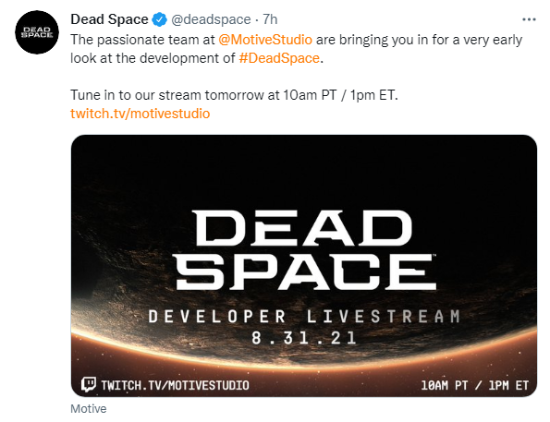 《死亡空间》开发者直播明日凌晨1点举行 揭露重制版游戏早期开发成果