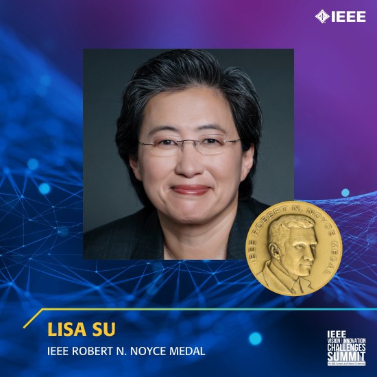 AMD CEO苏姿丰荣膺罗伯特·N·诺伊斯奖：史上第一位女性