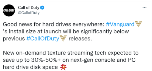 硬盘“有福了！”新技术将减少《使命召唤：先锋》游戏所需存储空间