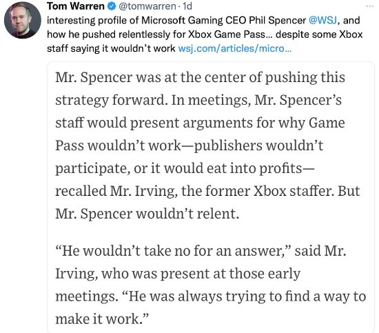 前Xbox员工谈XGP：斯宾塞为使其成功用尽一切方法
