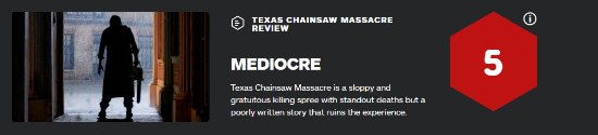 《德州电锯杀人狂》重启电影IGN5分：故事很差！