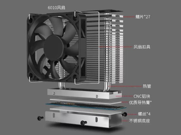 国产厂商推出M.2塔式散热器：SSD温度骤降52℃