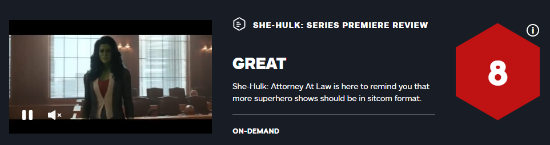 《律師女浩克》首集IGN 8分：恰到好處的超英情景喜劇