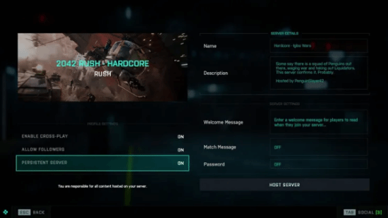 《战地2042》将在下次更新中加入永久服务器 DICE：希望此举能留住玩家