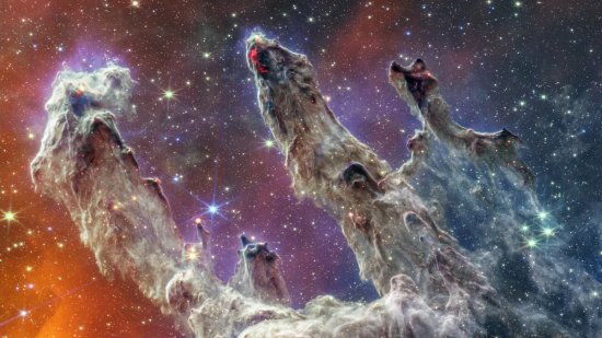 NASA公布宇宙“创生之柱”新图 孕育恒星的上帝之手